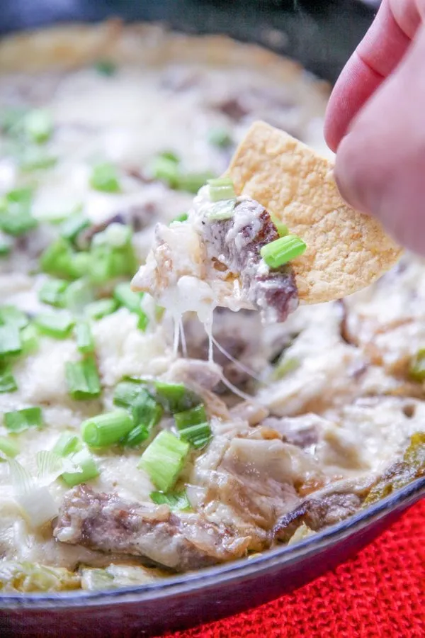This Philly cheesesteak dip has all the flavors of the classic sandwich, but in warm, scoopable form. Tender steak and melty cheese come together in a creamy hot dip that’s seriously hard to resist. Perfect for parties, game day, or anytime you want a comfort-food crowd-pleaser.