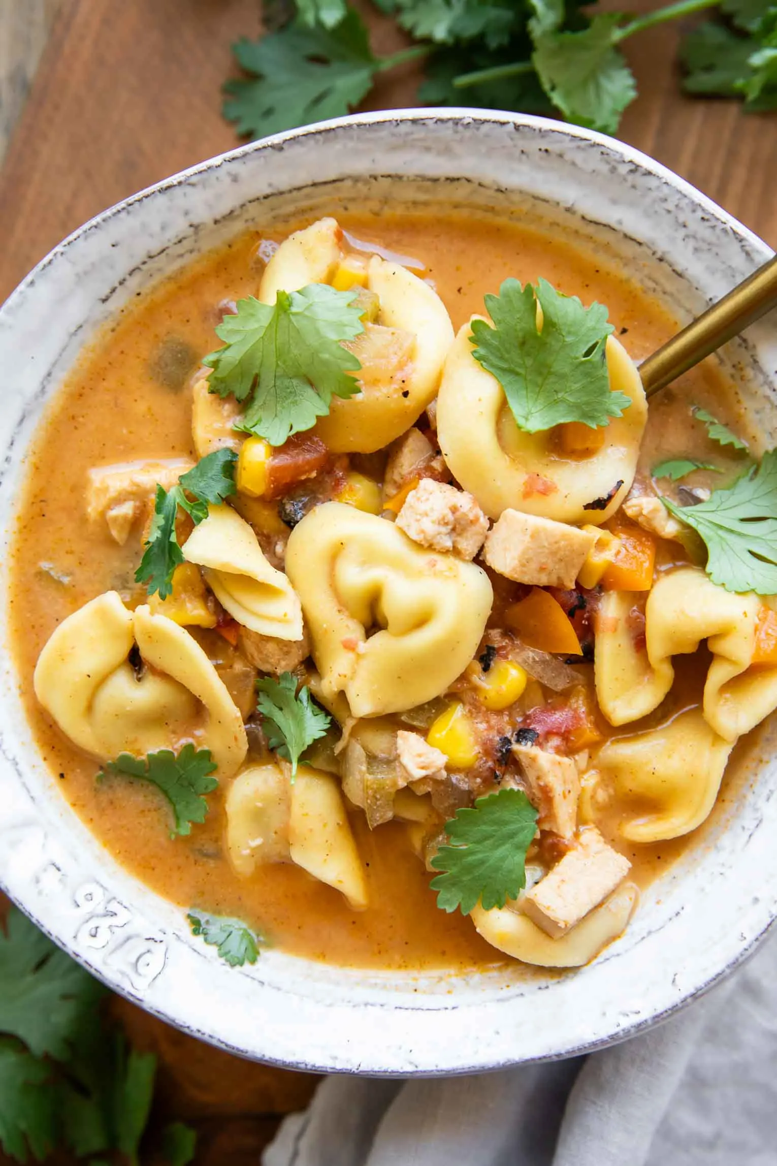 This creamy protein soup is rich, cozy, and ready in just 30 minutes. Southwest-flavored chicken and tender tortellini simmer in a dreamy, creamy broth that gets an extra boost from cottage cheese, adding both silkiness and protein. It’s the kind of comforting, filling dinner that works just as well for busy weeknights as it does for curling up with on a chilly evening.
