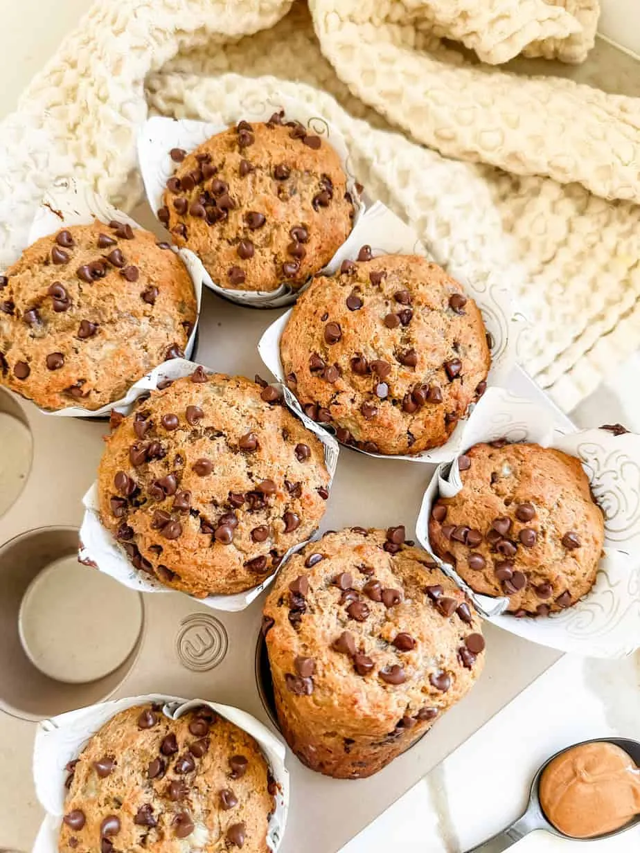 These peanut butter chocolate chip cottage cheese muffins are soft, fluffy, and filled with melty chocolate in every bite. Made in one bowl and easy to bake ahead, they’re perfect for grab-and-go breakfasts, snacks, or simple sweet treats that stay tender thanks to the cottage cheese.