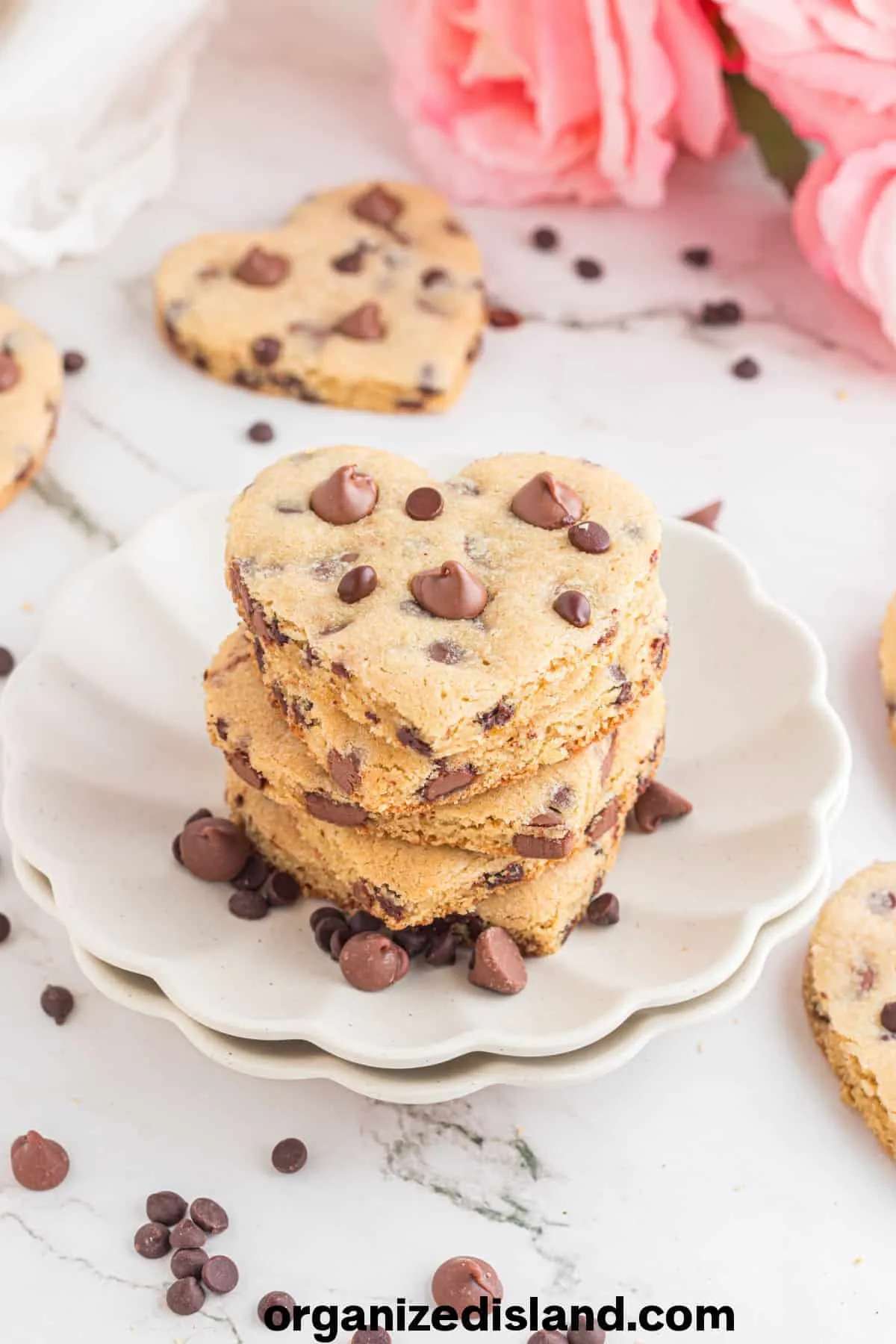 These heart-shaped chocolate chip cookies are a sweet and simple Valentine’s Day classic. Soft, chewy, and packed with melty chocolate chips, they’re just as fun to eat as they are to make. With only a few basic ingredients, they’re an easy festive treat that’s guaranteed to be loved.