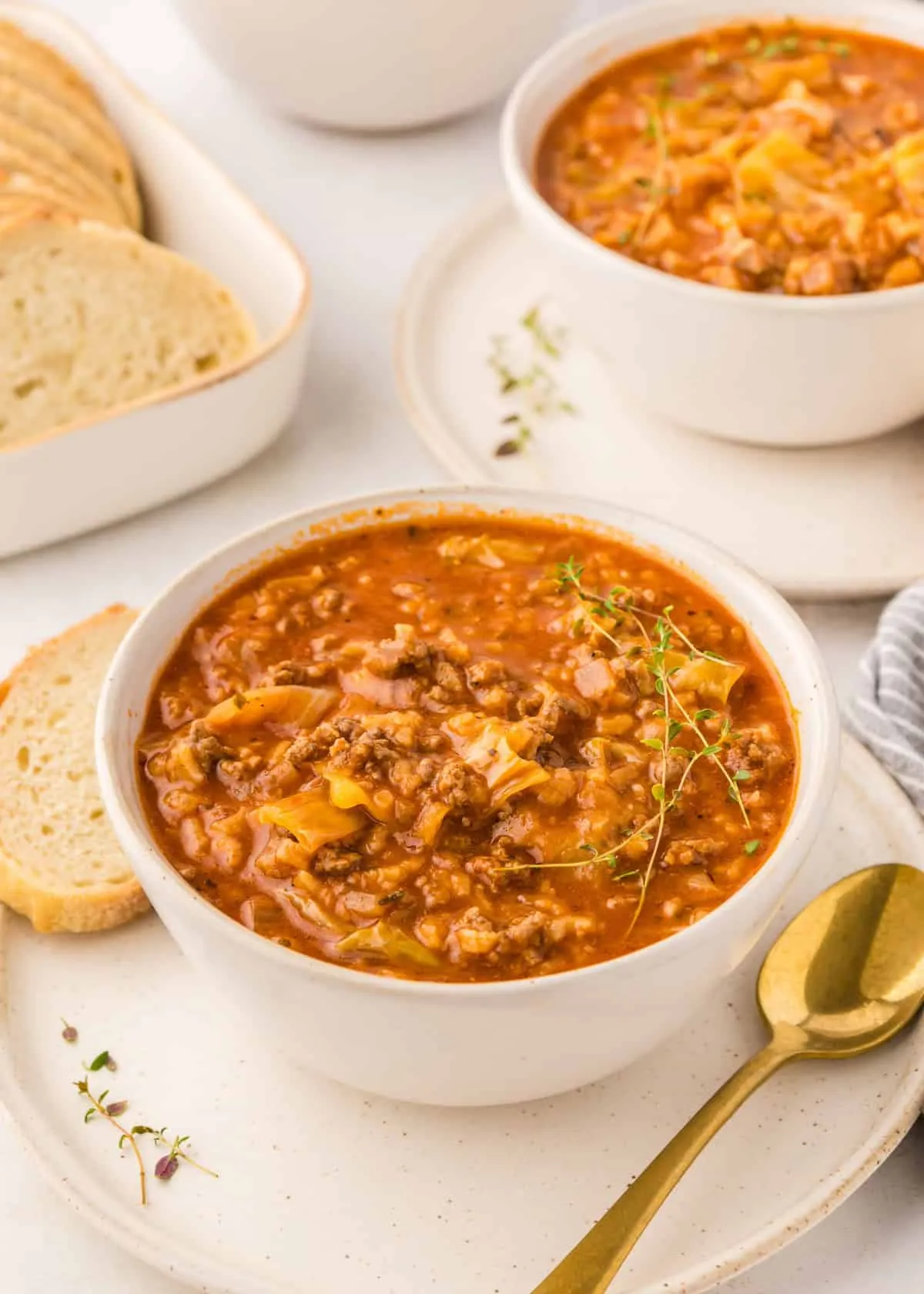 This cabbage roll soup has all the cozy flavors of classic stuffed cabbage rolls without any of the extra work. Ground beef, tender cabbage, marinara sauce, and warm spices come together in one hearty pot, making it perfect for cold-weather dinners when you want comfort food that actually fills you up.