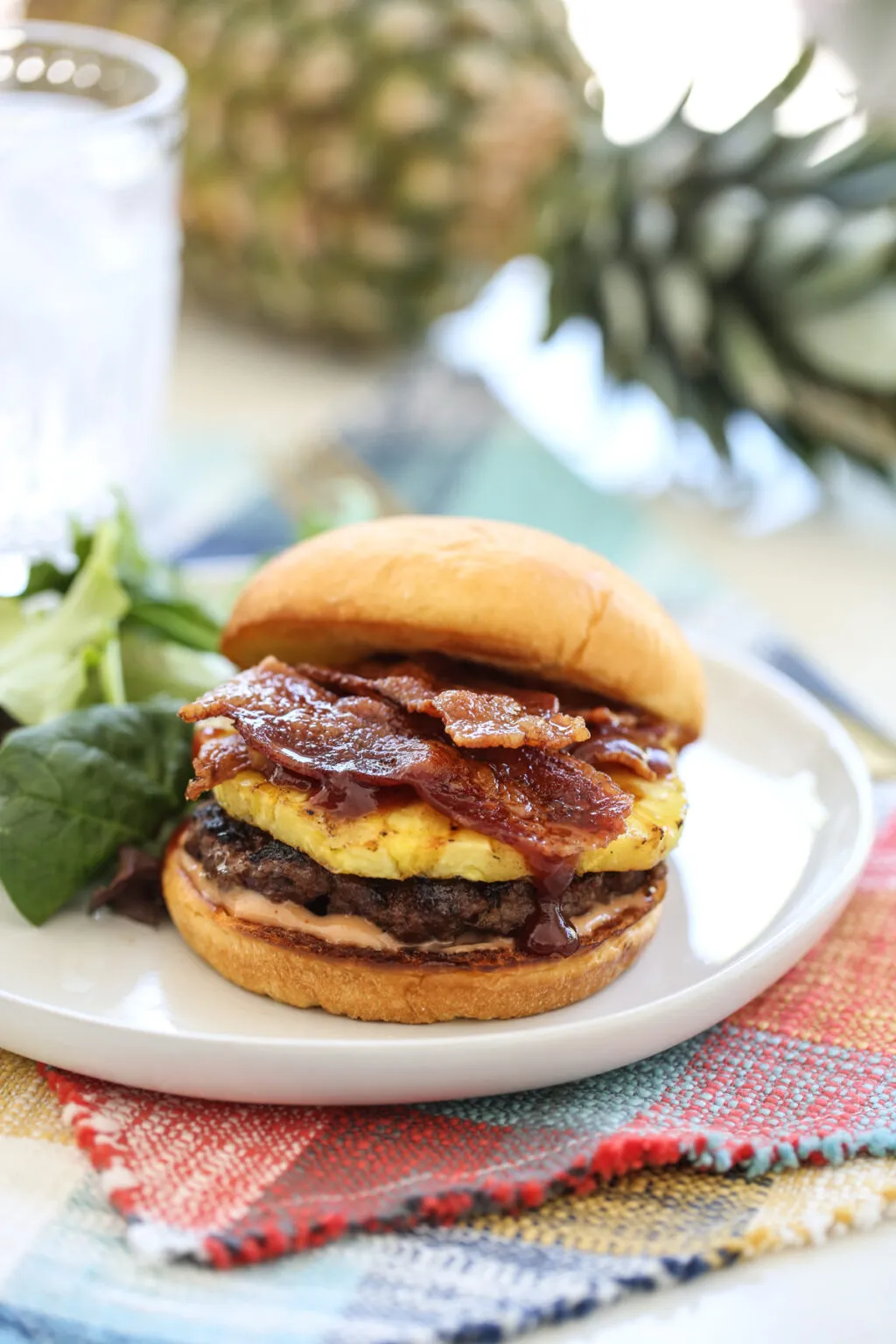 These pineapple bacon burgers are a sweet-and-savory favorite, stacked with juicy grilled pineapple, crispy bacon, and BBQ sauce on a soft brioche bun. They’re simple to make but feel a little extra, making them great for summer grilling or an easy dinner that still feels special. One of those meals that tastes straight off a restaurant menu but works just as well at home.