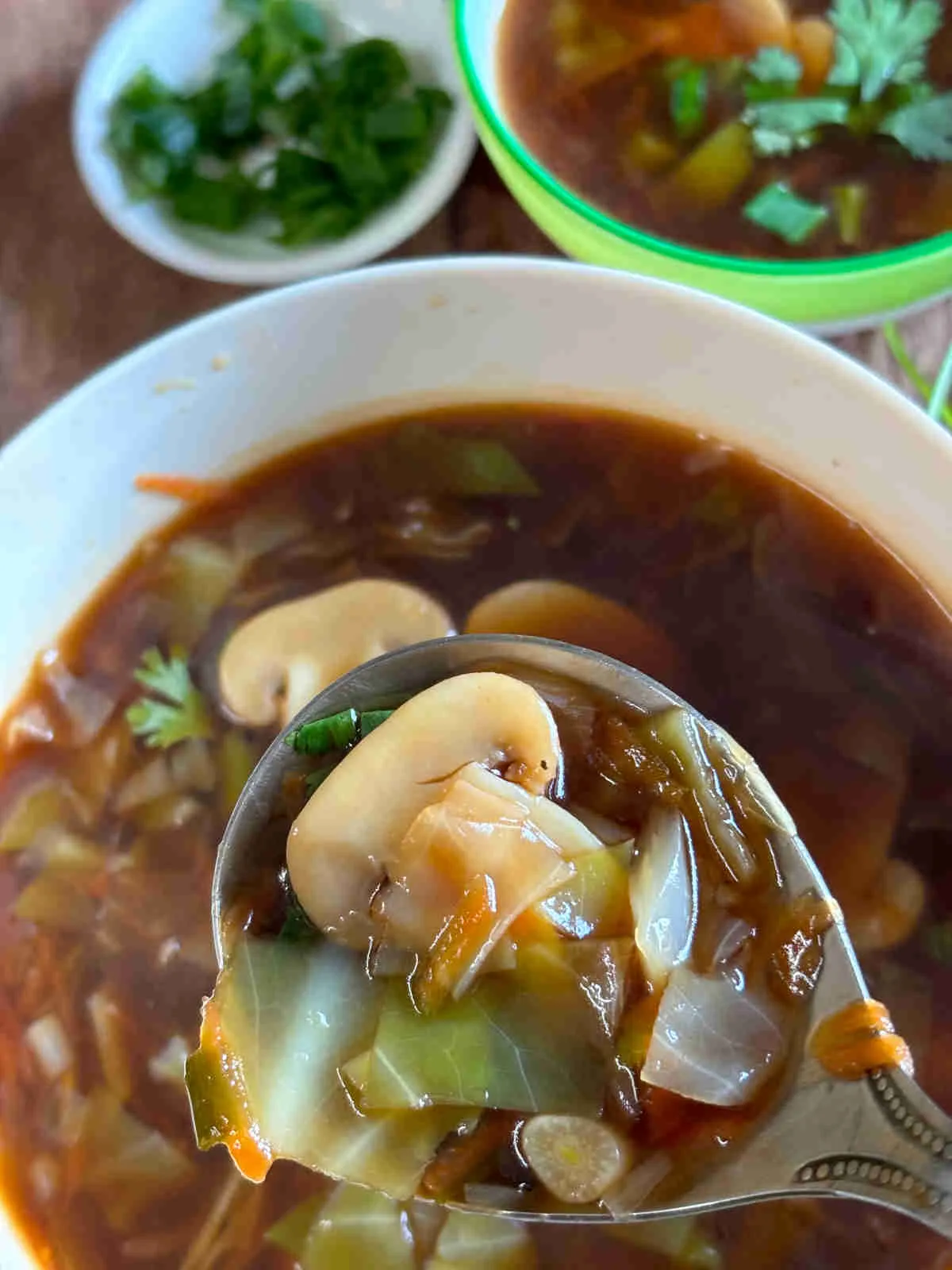 This hot and sour soup is bold, warming, and perfect for chilly winter days. Packed with spicy flavors from dried red chilies, fresh green chilies, and plenty of black pepper, it’s loaded with seasonal vegetables and delivers that cozy, heat-filled comfort that keeps you coming back for another bowl.