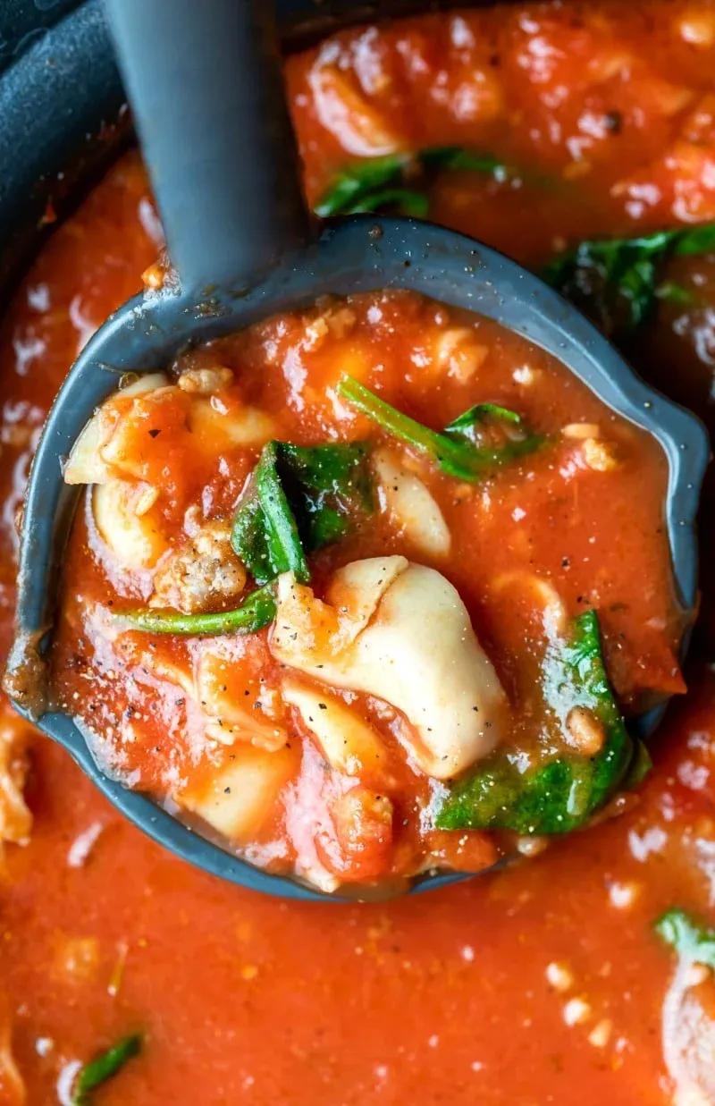 This slow cooker tortellini soup is cozy, flavorful, and incredibly easy to make. With Italian sausage, tender tortellini, and spinach simmering together in the crockpot, it’s a simple, satisfying soup that’s perfect for busy days when you want dinner to take care of itself.