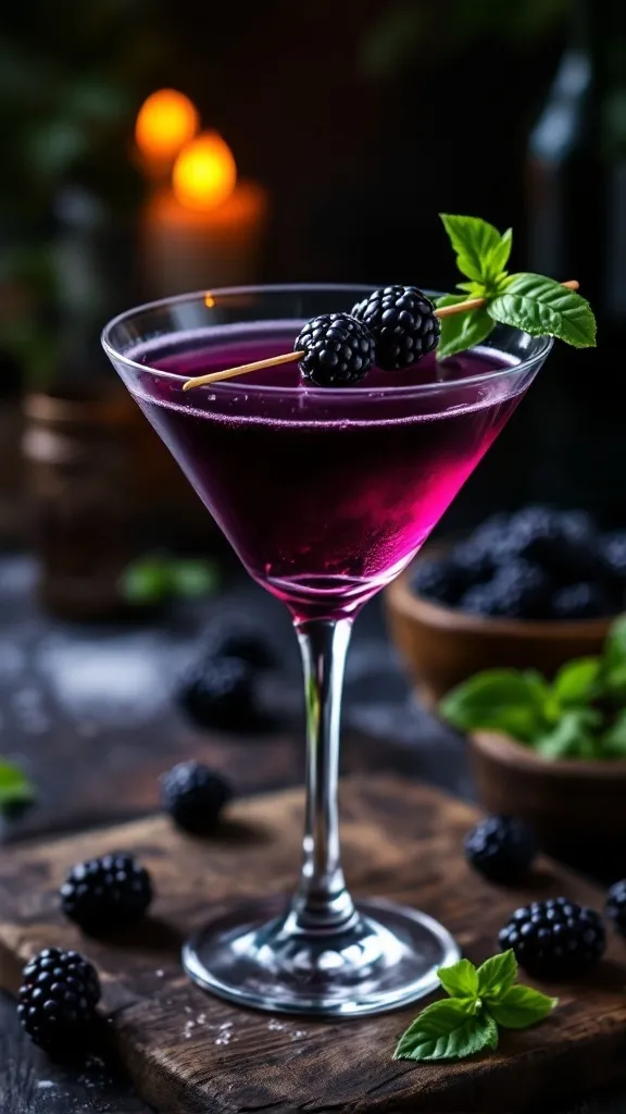 Rich, fruity, and just a little bit fancy, this Blackberry Basil Martini is the perfect mix of bold and refreshing. The deep sweetness of blackberries meets the herbaceous kick of fresh basil, all shaken up with smooth vodka and a splash of citrus. It’s like a garden-fresh cocktail that’s equal parts elegant and delicious.