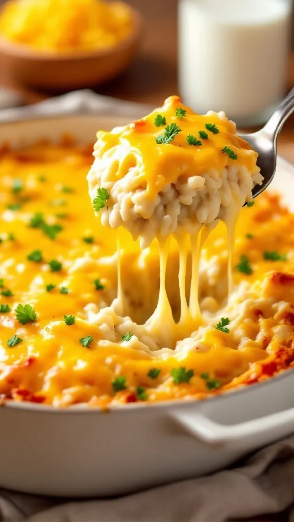 If warm, creamy, cheesy goodness is what you’re craving, this Cheesy Chicken and Rice is exactly what you need! Tender chicken, perfectly cooked rice, and loads of melted cheese come together in a dish that’s rich, cozy, and totally irresistible.