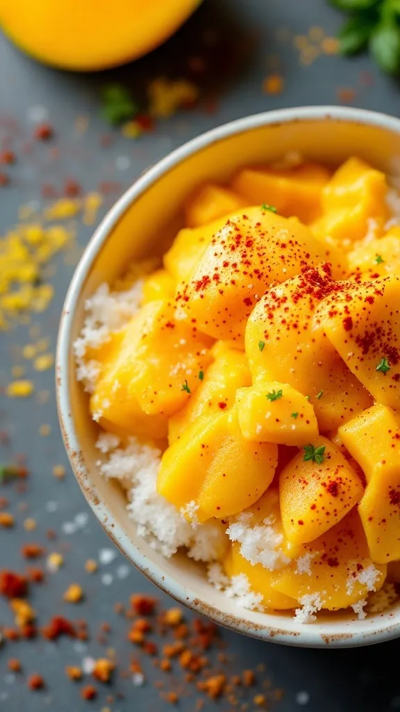 Mango Sorbet with Chili Lime