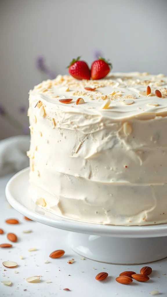 There’s something about a beautifully frosted almond cake that feels instantly elegant. This White Almond Sour Cream Layer Cake is soft, moist, and packed with almond flavor—perfect for weddings, anniversaries, or any special occasion that calls for a little extra magic. The sour cream gives it a velvety texture, while the almond extract adds that classic wedding cake taste. Whether you’re baking for a big event or just want to enjoy a slice of something special, this cake is a showstopper!